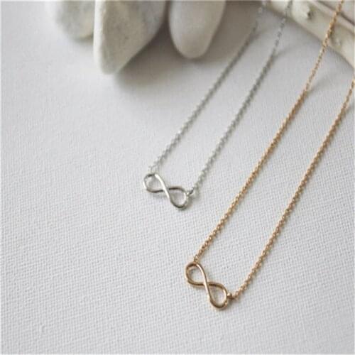 Good Luck Number Eight Fashion Tiny Infinity Pendant Necklace Lucky Infinity Necklace Love Gift Birthday Gift