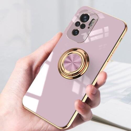 Ring Holder Silicone Case For Xiaomi Mi 10 11 Lite Ultra 10T Pro Poco F3 F2 Pro Redmi K30 K40 Note 10 Pro Max 9T 10S Cover Case