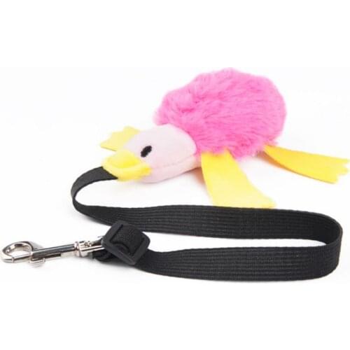 Pet Dog Bungee Ferret Plush Duck Durable Elastic Rope Teeth Cleaning Chew Toys J78C