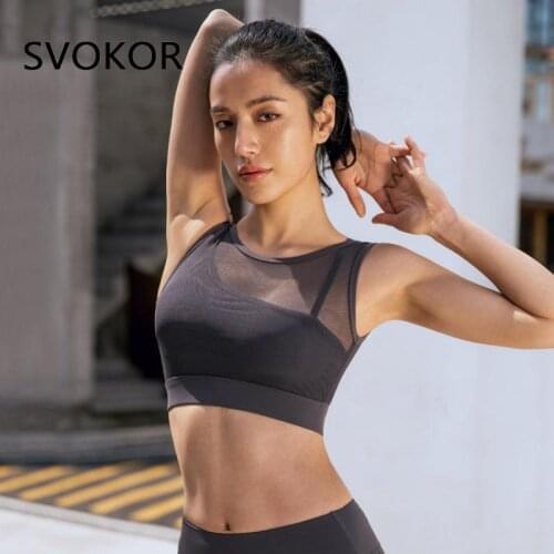 SVOKOR Sport Bras Women Fitness Sexy Bra Running Mesh High Support Bralette Womens Active Underwear Breathable Beauty Back