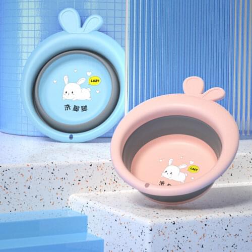 Childrens basin Foldable hanging baby washbasin Cartoon Foot Washing Butt Basin Foldable travel banheira