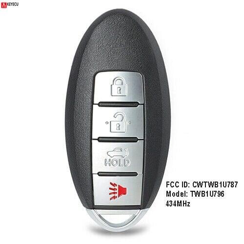 Keyecu Replacement Remote Key Fob 434MHz ID46 for Infiniti Q70 Q70 HYBRID 2014-2016 M56 M37 M35h QX56- FCC: CWTWB1U787