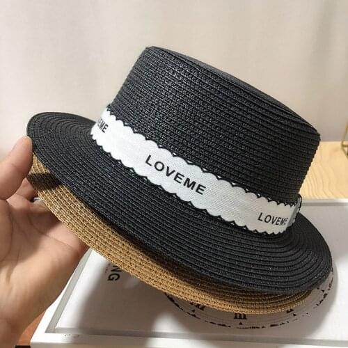 Sun Hats Vacation Seaside Straw Hat Women Retro Gold Braided Hat Loose Sunscreen Sunshade Flat Cap Visors Hats With Loveme Belt