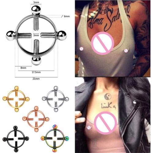 A Pair Erotic Toys Adult Games Nipple Stimulator Stainless Steel Nipple Clamps Sex Toys For Couple Breast Clips Bdsm Bondage