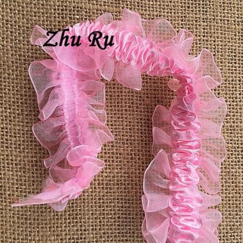 ZHU RU 40mm width Soft Satin High elastic stretch Recoverable Cord For DIY Clothes skirt decoration Necklace Jewelry Finding