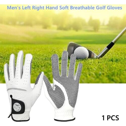 1Pc Breathable Sheepskin Golf Gloves Sport Anti-slip Men Left Right Hand Golfer Gloves