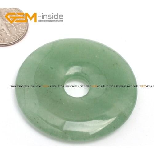 Gem-inside Natural Ring Circle Donuts Circle Stone Beads 1pc Selectable Material Beads For Jewelry Making DIY Jewellery 40mm