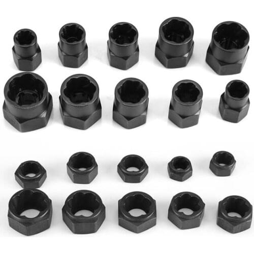 10Pcs/Set 2 Kinds Alloy Damaged Bolt Nut Screw Remover Extractor Removal Set Nut Removal Socket Household Kit Hand Tools Set