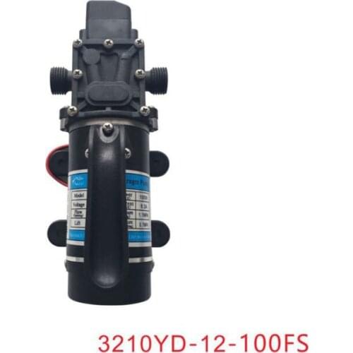 100w 8LPM automatic pressure switch water pump dc 12V 24V small electric diaphragm High Pressure self priming pump built in fan