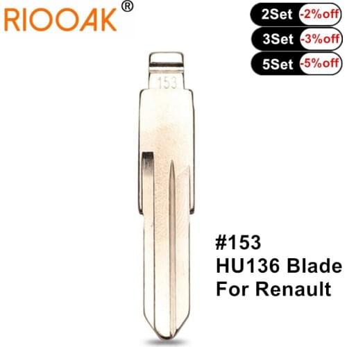 15/20/30pcs Uncut Flip Remote Key Blade HU136 #153 KD VVDI Blank For Renault Megan Dacia Clio Duster Replacement Key blade
