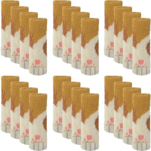 24X Cat Foot Cover, Chair Socks, Fancy Table Foot Cushion, Furniture And Floor Protector
