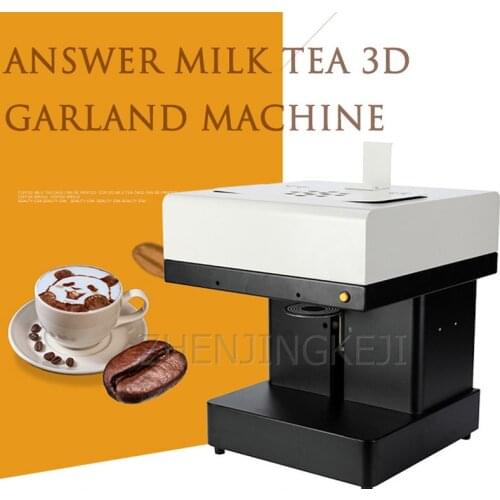 Milk Tea 3D Pull Flower Equipment Coffee Milk Cover Divination Machine Cake Room Beverage Shop Custom Made Print Device110*110MM