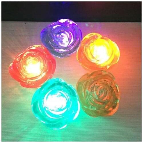 Acrylic Colorful Roses Ed Small Night Lamp Couple Gifts Unisex Toy Plastic Movie & Tv Multicolor Flashing 2021