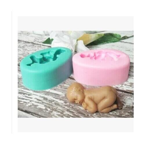 Free shipping 1PCS Baby shaped Chocolate Candy Jello 3D silicone Mold cake tools soap mold NO.:si079