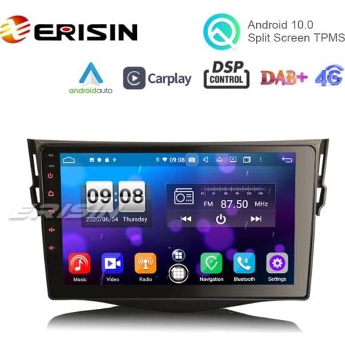 Erisin ​​​​​​​ES8734R 9" Android 10.0 Car Multimedia Stero CarPlay & Auto GPS DSP TPMS DVR DAB+ for Toyota RAV4 2006-2012