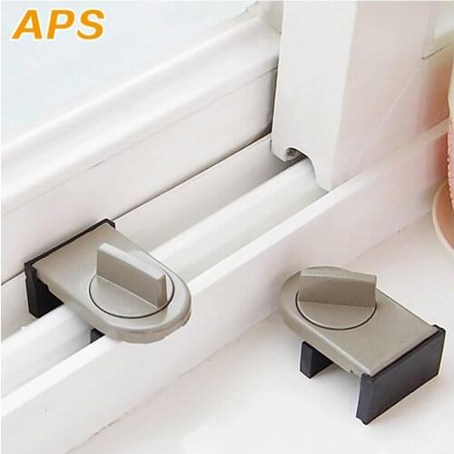Sliding Sash Stopper Cabinet Locks Straps Doors Security Anti-theft Lock Window Sliding Doors Lock Baby Kids Child Safety
