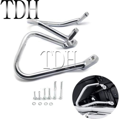 Chrome Rear Saddlebag Guard Protection Crash Bar For Harley FLHC FLHCS Softail Heritage Classic Street Bob 2018 2019 2020 2021
