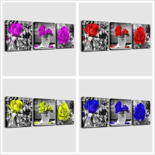 Kexinzu 3PCS Full Square/round Diamond Painting Art Kits Flower Diamond Embroidery Mosaic Cross Stitch Home Decoration Gift