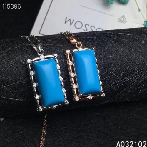 KJJEAXCMY fine Jewelry 925 Sterling Silver Turquoise Girl new luxury Pendant Necklace chain Chinese style hot selling
