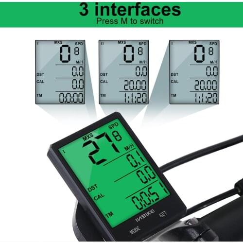 INBIKE 2.8" Bicycle Computer Wireless Bike Computer Rainproof Speedometer Odometer Stopwatch for Cycling Accessories