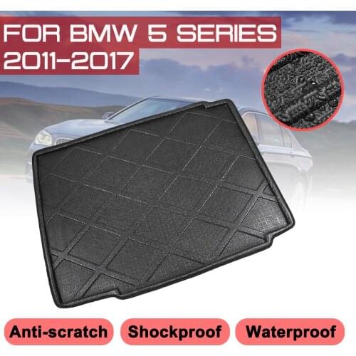 Car Rear Trunk Boot Mat Waterproof Carpet Anti Mud Tray Cargo Liner For BMW 5 Series 2011 2012 2013 2014 2015-2017 Floor Mats