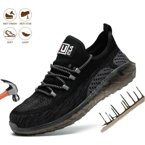 New Mens Safety Work Shoes Indestructible Steel Toe Cap Light Comfort Boot non-slip Breathable Protection Outdoor Sneakers