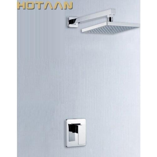 Brass Bathroom Shower Faucets Lanos Rain Shower Set Bath Mixer Wall Water Tap Torneira Chuveiro Banheiro Ducha Shower Hotels