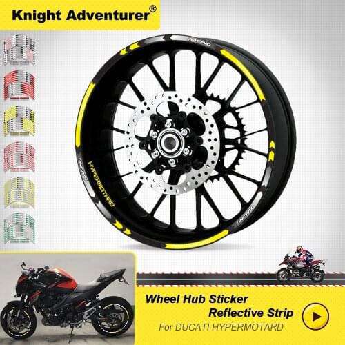 Hot Sell High Quality Motorcycle Wheel Decals Reflective Stickers Rim Stripes For All DUCATI HYPERMOTARD 939 796