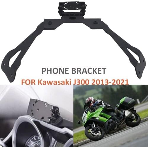 Motorcycle FOR Kawasaki J300 Smart Phone Navigation GPS Plate Bracket Adapt Holder Kit J300 2013-2021 2014 2015 2016 2017 2018