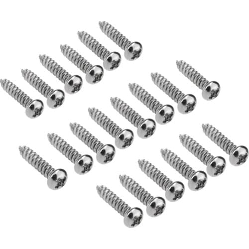 Musiclily Pro 2.1x10mm Metal Guitar Tuners Tuning Pegs Machine Heads Phillips Screws, Nickel (Set of 20)