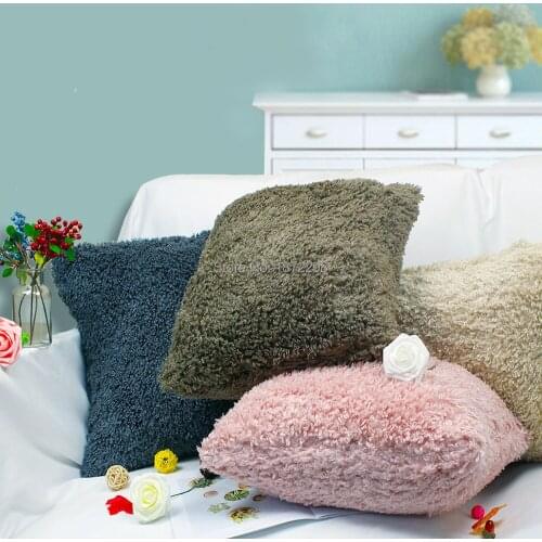Free Shipping Custom 40/45/50/55/60/65cm Polyester Plush Cushion Covers Many Colors In Stock & Customization HT-PBJPC-01