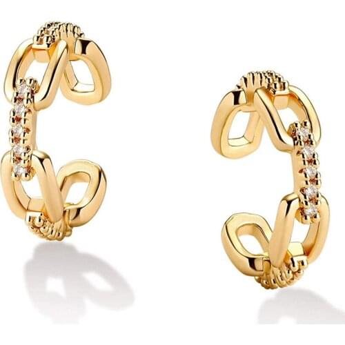 2012 Brand New EuroAmerican Style Gold Plated Perforated Ear Cartilage Clip Retro Simple Handmade Delicate Antiallergy Earmuffs