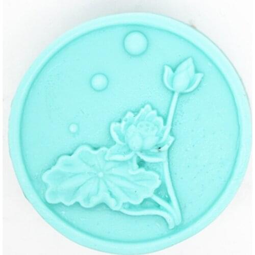 Wholesale!!1pcs Two Lotus with Leave (C658) Silicone Handmade Soap Mold Crafts DIY Mould