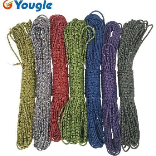 YOUGLE Paracord 550lb Parachute Cord Lanyard Rope Woven Bracelet Type III 100FT Camping survival equipment 172-178
