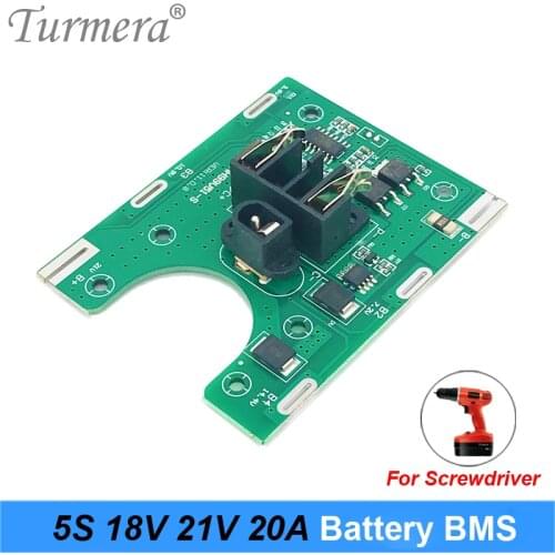 Turmera 5S 18v 21v 20A Li-ion Lithium Battery BMS 18650 battery screwdriver shura Charger Protection Board fit for Turmera 18V 5