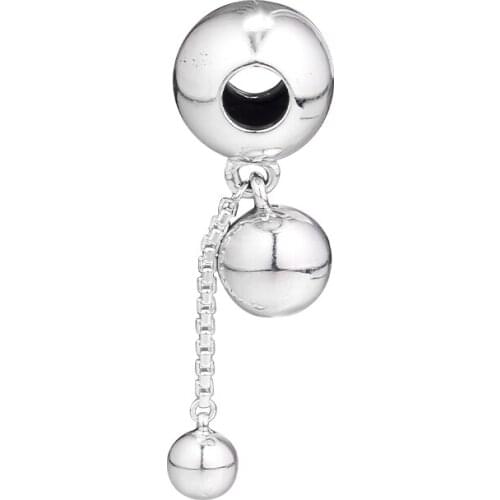 CKK Silver 925 Jewelry String of Beads Hanging Charm Fits Original Bracelets & Bangle Sterling Silver Making