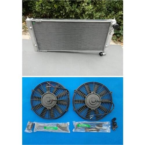 Hot Selling Full Aluminum Radiator & 2*Fan For Volkswagen VW Golf 2 Corrado VR6 Turbo MT / 16V G60 VWO2