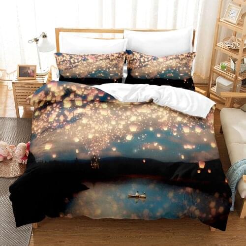 Tree Bedding Set Single Twin Full Queen King Size Mountain Scenery Bed Set Childrens Kid Bedroom Duvetcover Sets 005