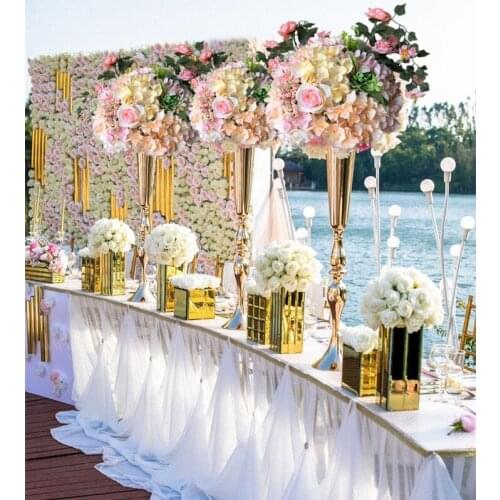 2019 wedding T-stage table centerpieces road lead table decor flower vase display wedding d home furnishing flower stand 88cm
