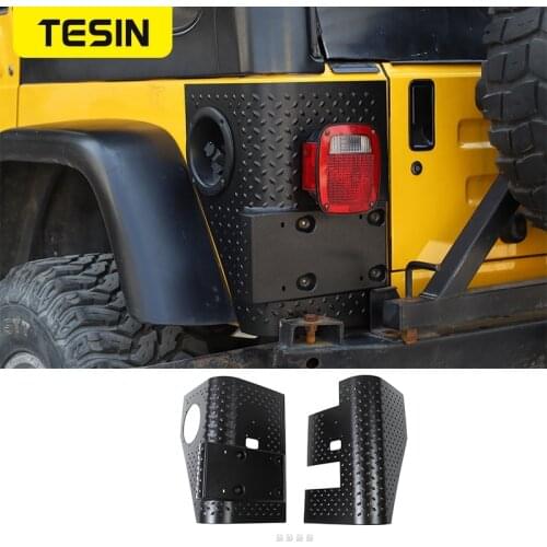 TESIN Exterior Accessories for Jeep Wrangler TJ Auto Tail Light Wrap Angle Car Body Protection for Jeep Wrangler TJ 1997-2006