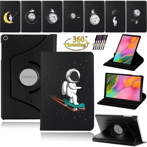 360 Rotating PU Leather Case for Samsung Galaxy Tab A 10.1" 2019 T510 T515/Tab s6 lite p610 Tablet Cover + Stylus