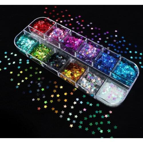 1Box Star Sequins Resin Filling Glitter Sequins Diy Uv Epoxy Resin Mold Filler Nail Art Decor Crafts Jewelry Making Tools