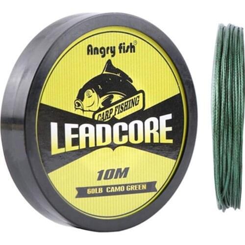 10m Carp Covered Lead Wire Submerged Anti-bite Fishing Strong Horse Braid Line 25lb Making Sinking Braided Line Fish Accessories