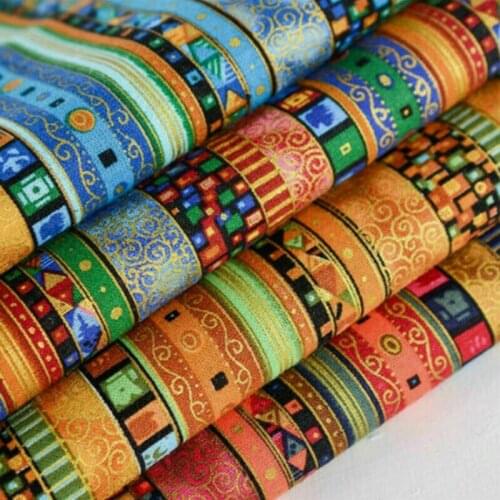 145*100cm Ethnic African Style Cotton Linen Fabric Diy Handmade Sewing Fabric For Sofa Bags Dress Curtain Tablecloth Home Decor