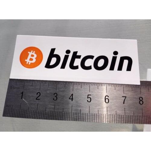 4000pcs/lot 8x3cm bitcoin stickers Self-adhesive cryptocurrency label, Item No.FS20