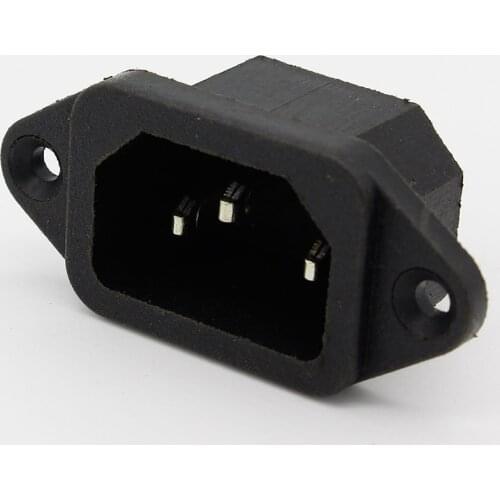 5 Pcs 3P IEC 320 C14 Male Plug Panel Power Inlet Sockets Connectors AC 250V 10A