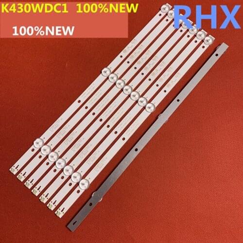 8piece/lot for LED Backlight Strips for 43"TV 43PFF5012/T3 K430WDC1 4708-K43WDC-A3113N01 3lamps 100%new