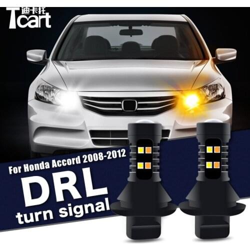 Car accessories For Honda Accord 8th 2008 2009 2010 2011 2012 Led Daytime Running Light turn drl 2in1