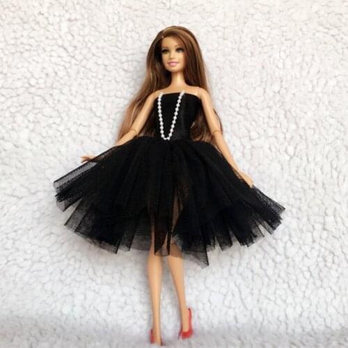 Free Shipping,2017 new Handmade fashion black doll clothes for barbie,blythe doll accessories for barbie,girls gfts