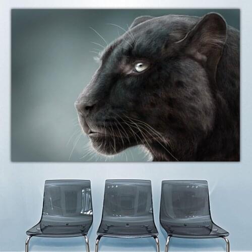 Large size Printing Big cats Panthers Painting Head Whisker wall art canvas prints pictures for living room and bedroom No Frame